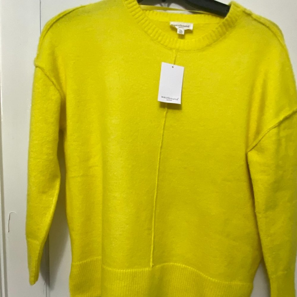 Womeb WestBound Sweater Sz Petit Small  Green Sheen TOP